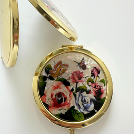 NAMIN Craft Korean Mother-of-Pearl Compact Mirror (70×75mm